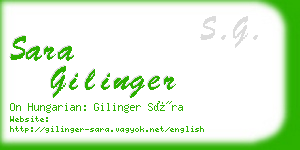 sara gilinger business card